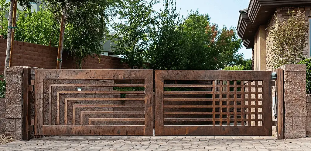 Custom driveway gate installation for a home entrance in Chula Vista, CA