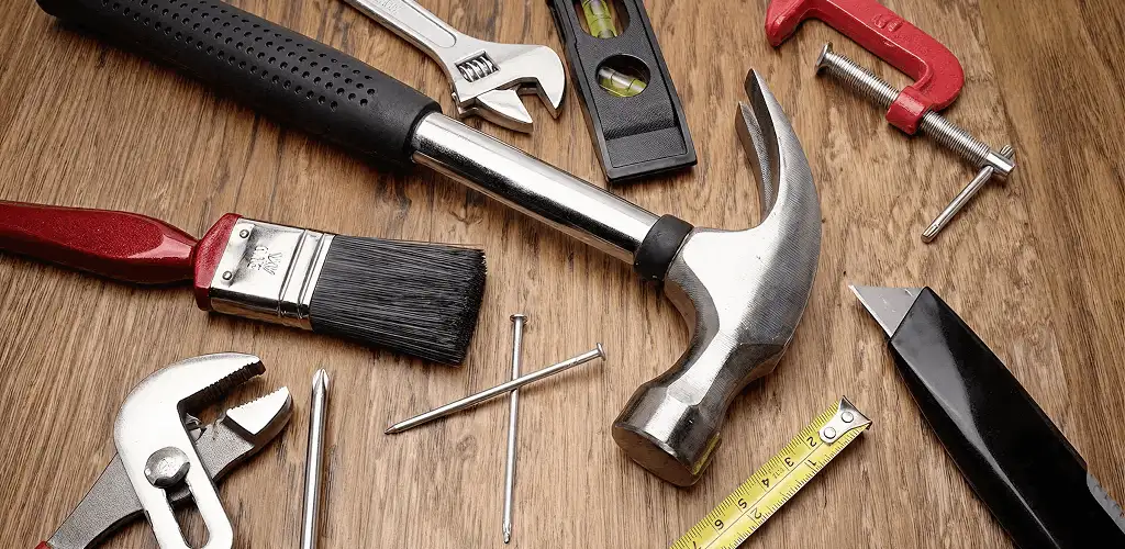 Handyman tools laid out for home repair and maintenance work in Chula Vista, CA