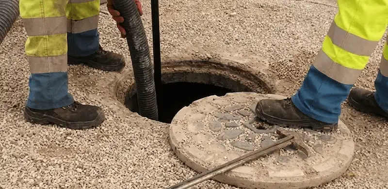 Drain cleaning crew clearing a sewer access point with professional equipment in Chula Vista, CA